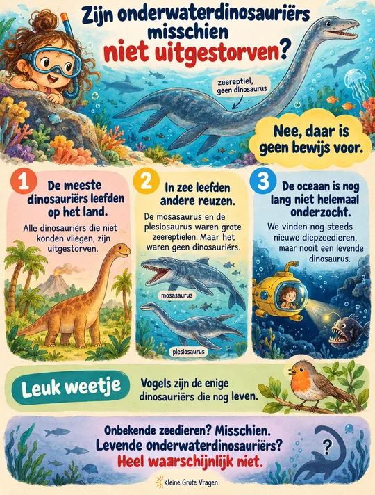 Plaat bij de vraag: Zijn onderwaterdinosauriërs misschien niet uitgestorven?