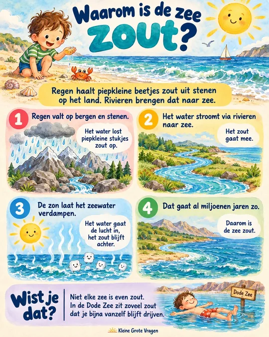 Plaat bij de vraag: Waarom is de zee zout?