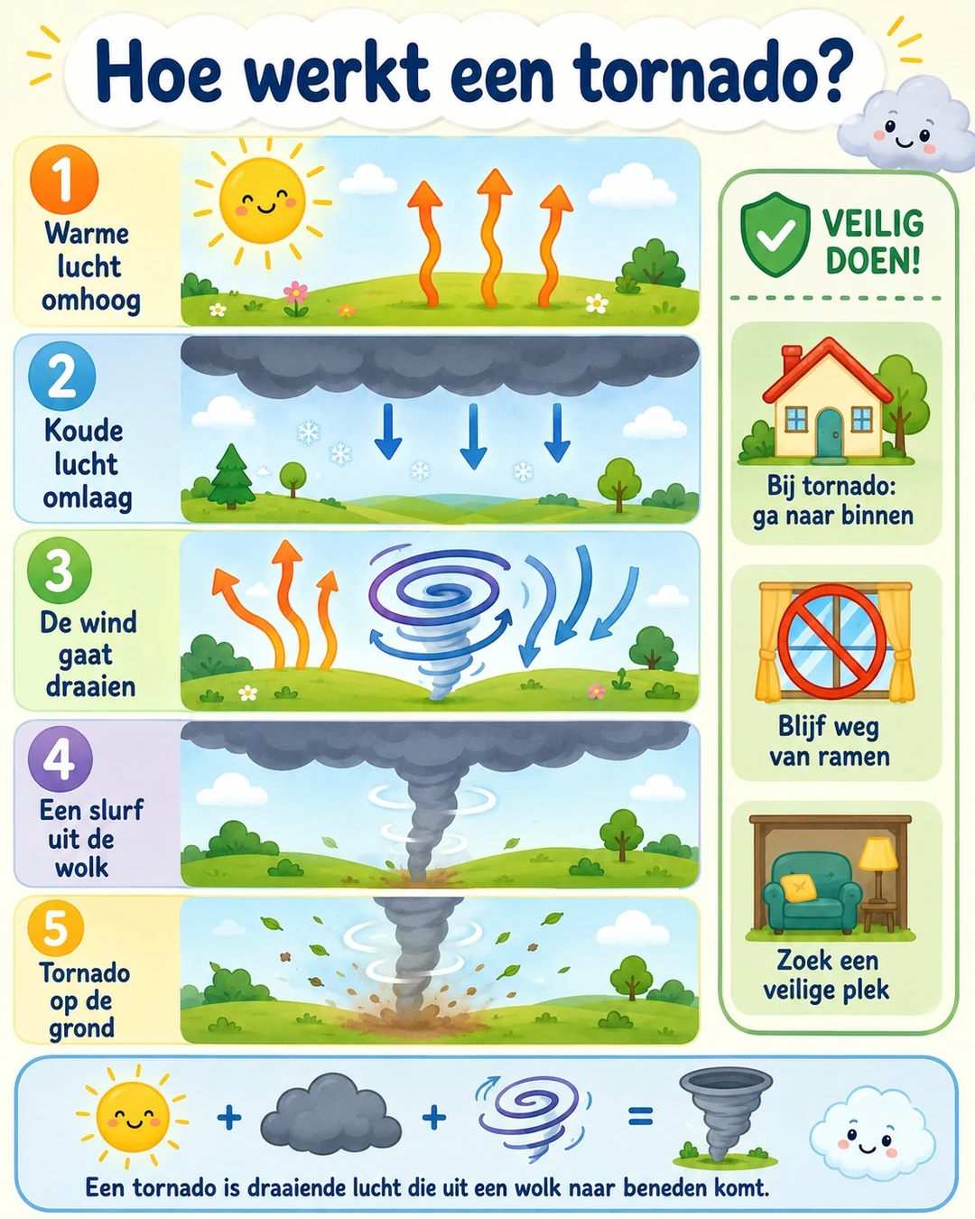 Infographic: Hoe werkt een tornado?