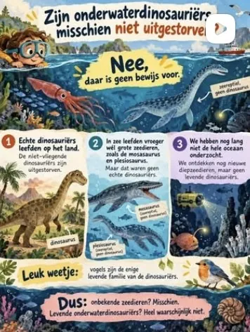 Plaat bij de vraag: Zijn onderwaterdinosauriërs misschien niet uitgestorven?