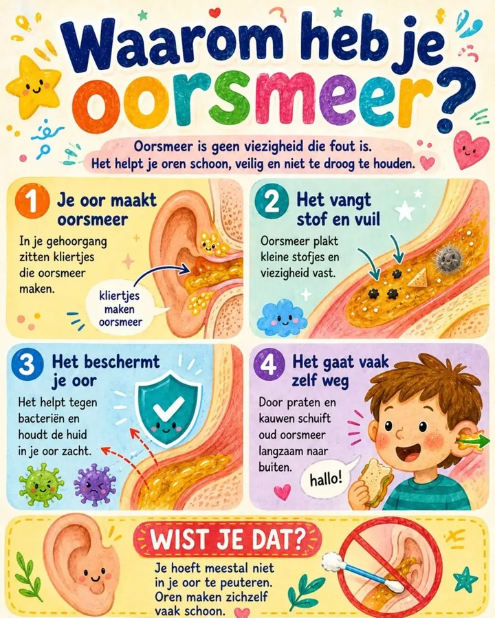 Plaat bij de vraag: Waarom heb je oorsmeer?