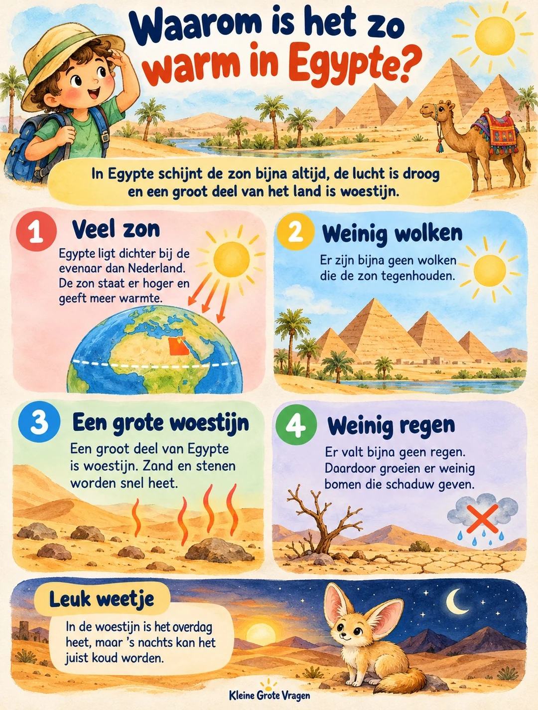 Infographic: Waarom is het zo warm in Egypte?