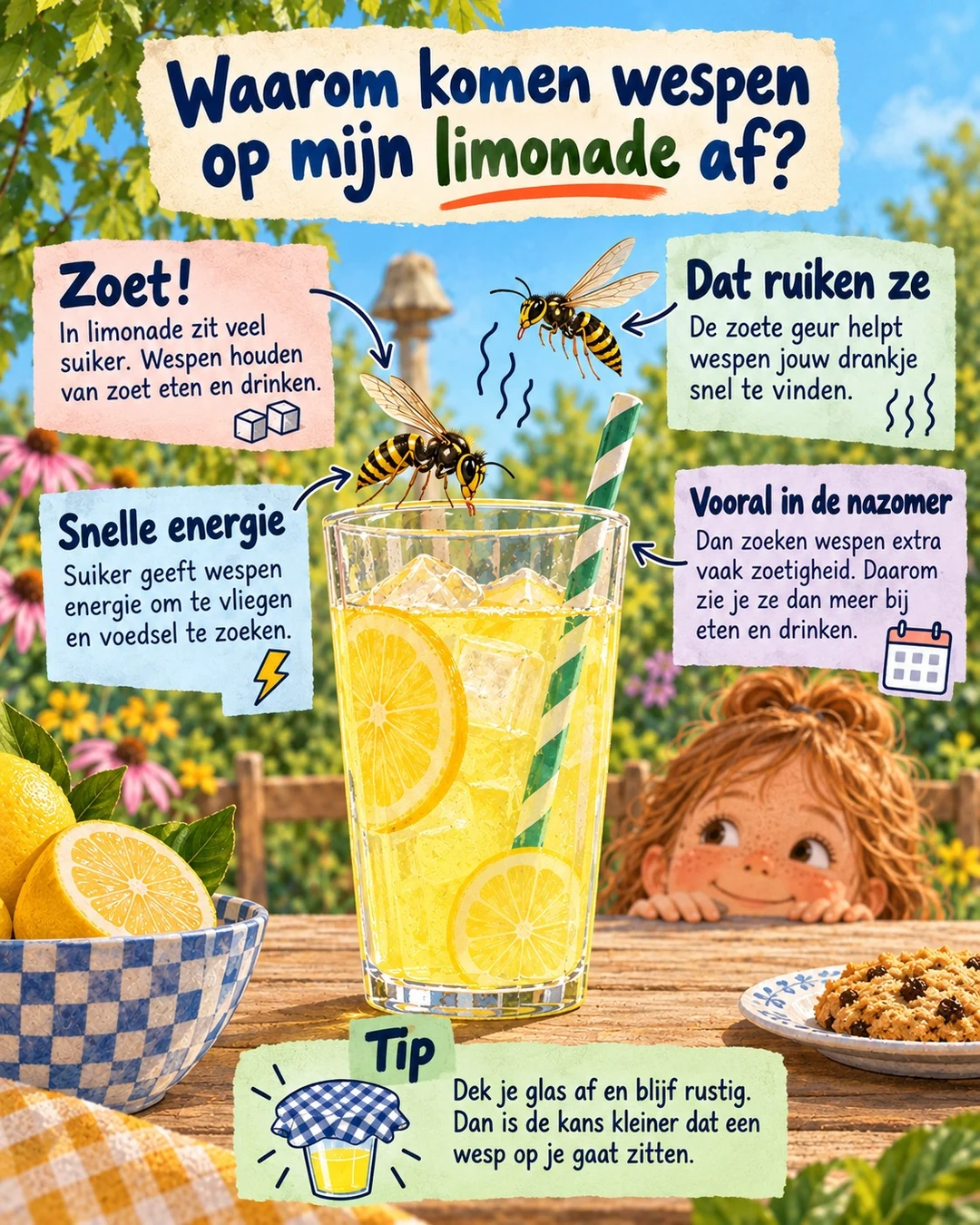 Infographic: Waarom komen wespen op mijn limonade af?
